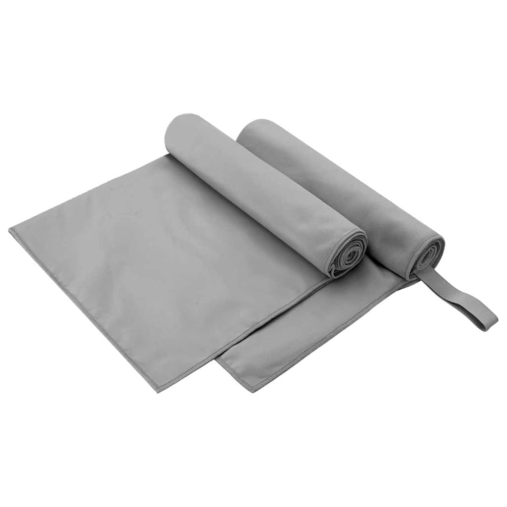Sporthanddoeken 2 pcs Donkergrijs 100 x 50 cm is nu te koop bij PeponiXL, paradijselijk wonen!
