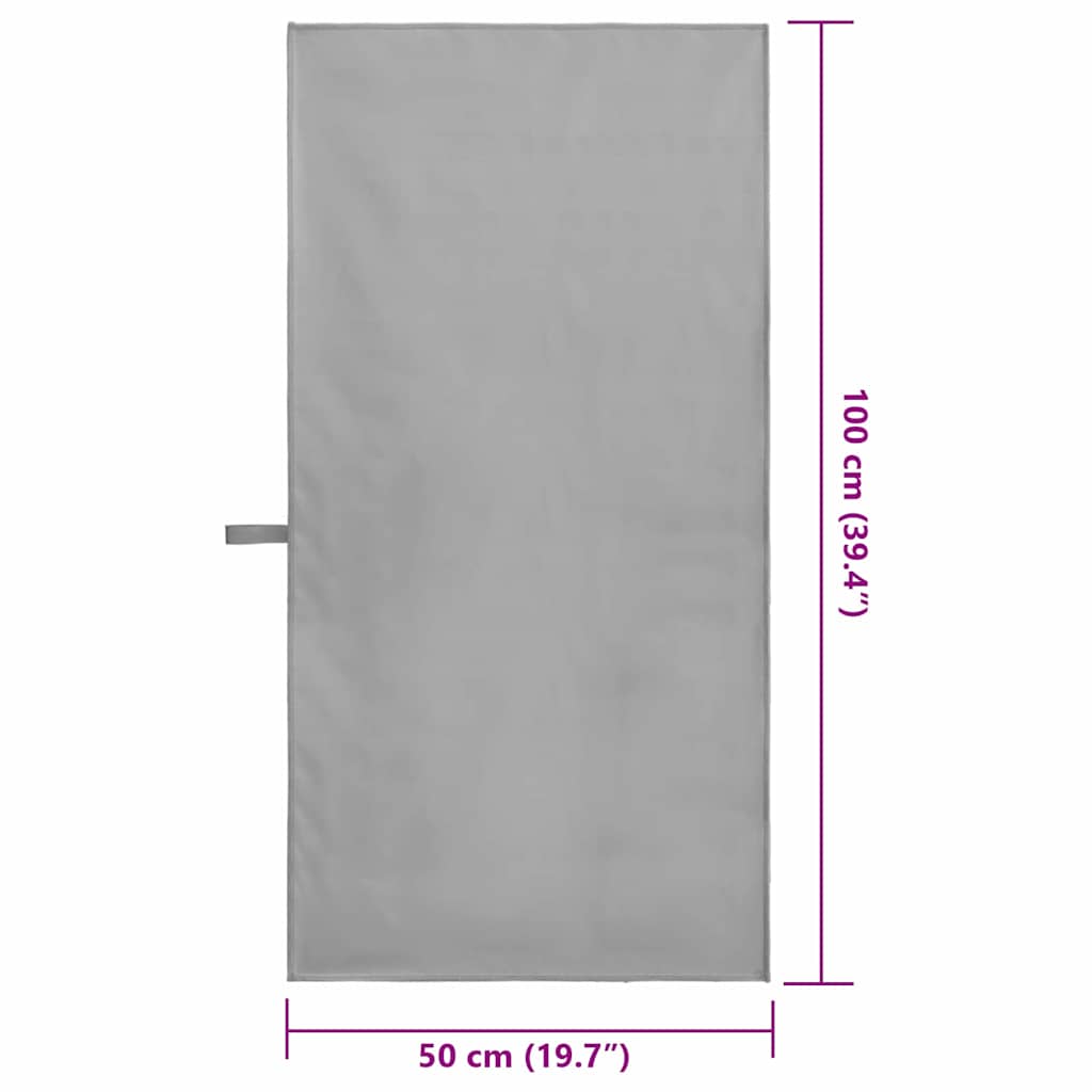 Sporthanddoeken 2 pcs Donkergrijs 100 x 50 cm is nu te koop bij PeponiXL, paradijselijk wonen!