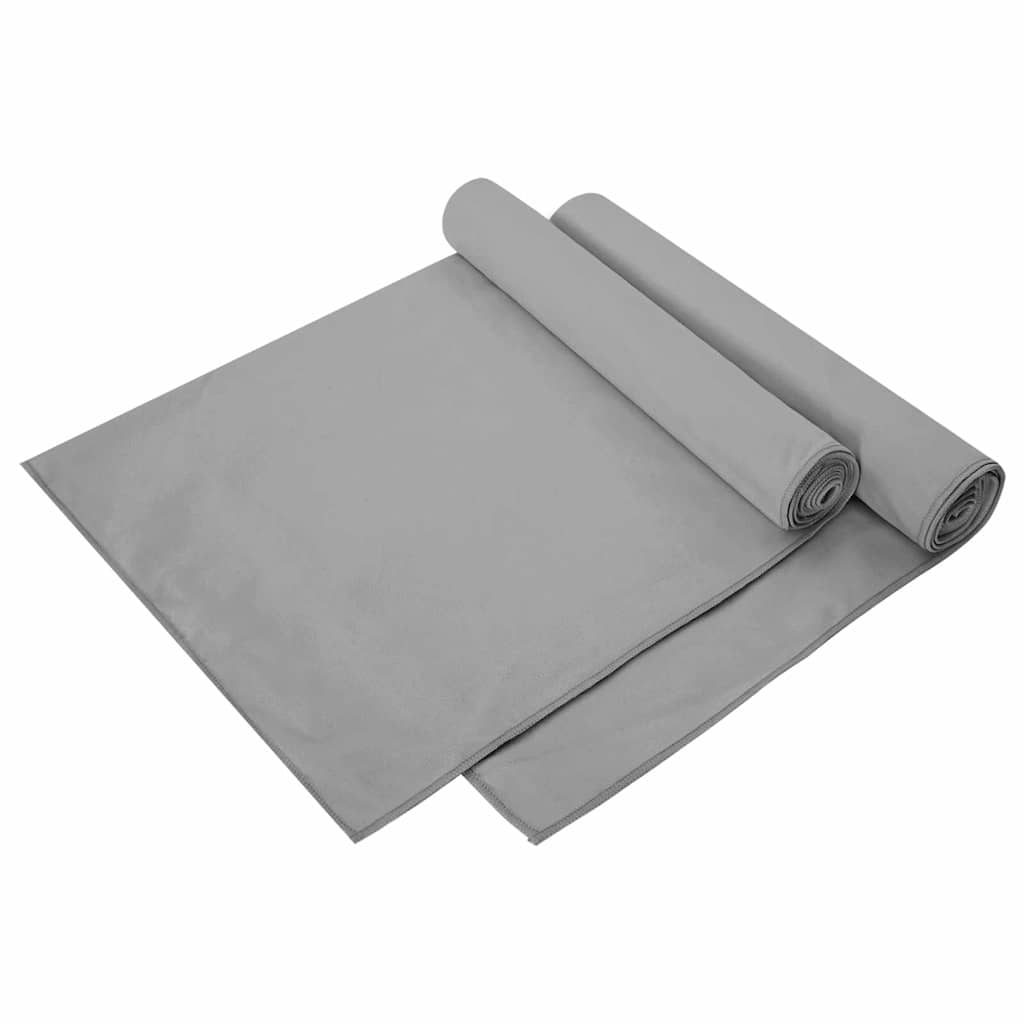 Sporthanddoeken 2 pcs Donkergrijs 140 x 70 cm is nu te koop bij PeponiXL, paradijselijk wonen!