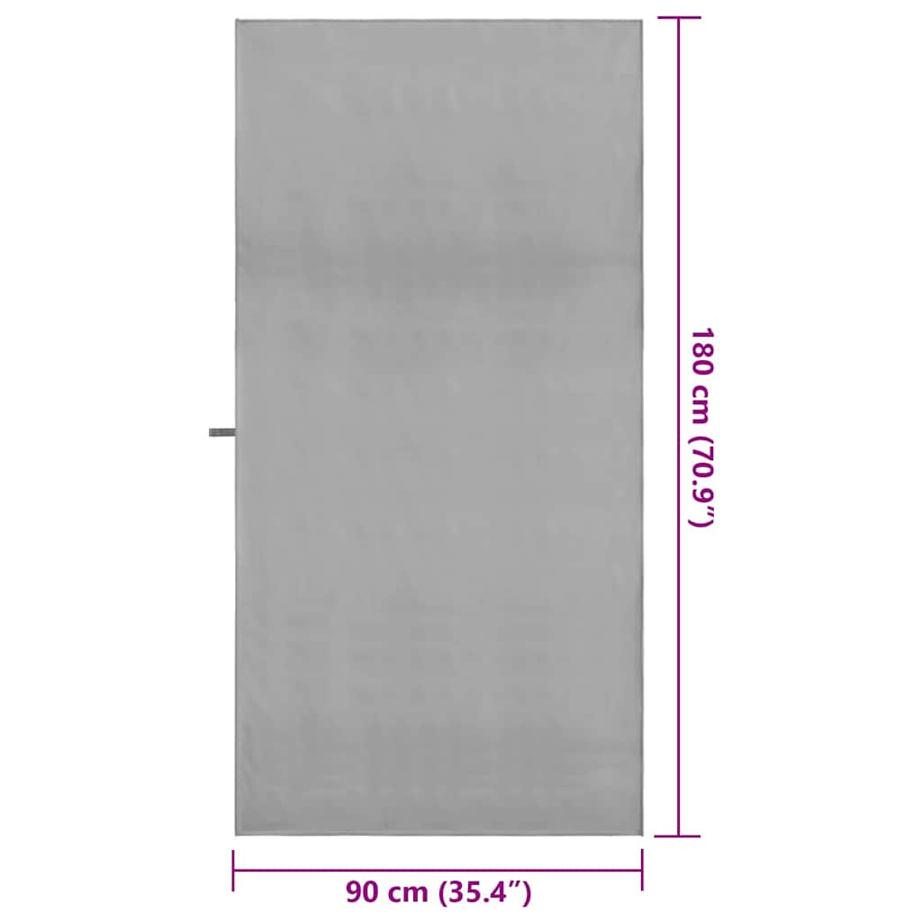Sporthanddoeken 2 pcs Donkergrijs 90 x 180 cm is nu te koop bij PeponiXL, paradijselijk wonen!