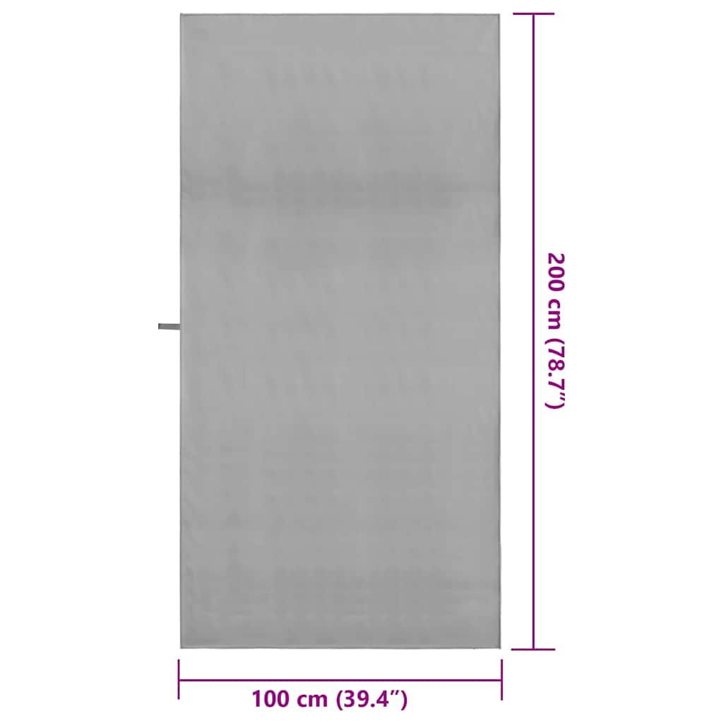 Sporthanddoeken 2 pcs Donkergrijs 200 x 100 cm is nu te koop bij PeponiXL, paradijselijk wonen!