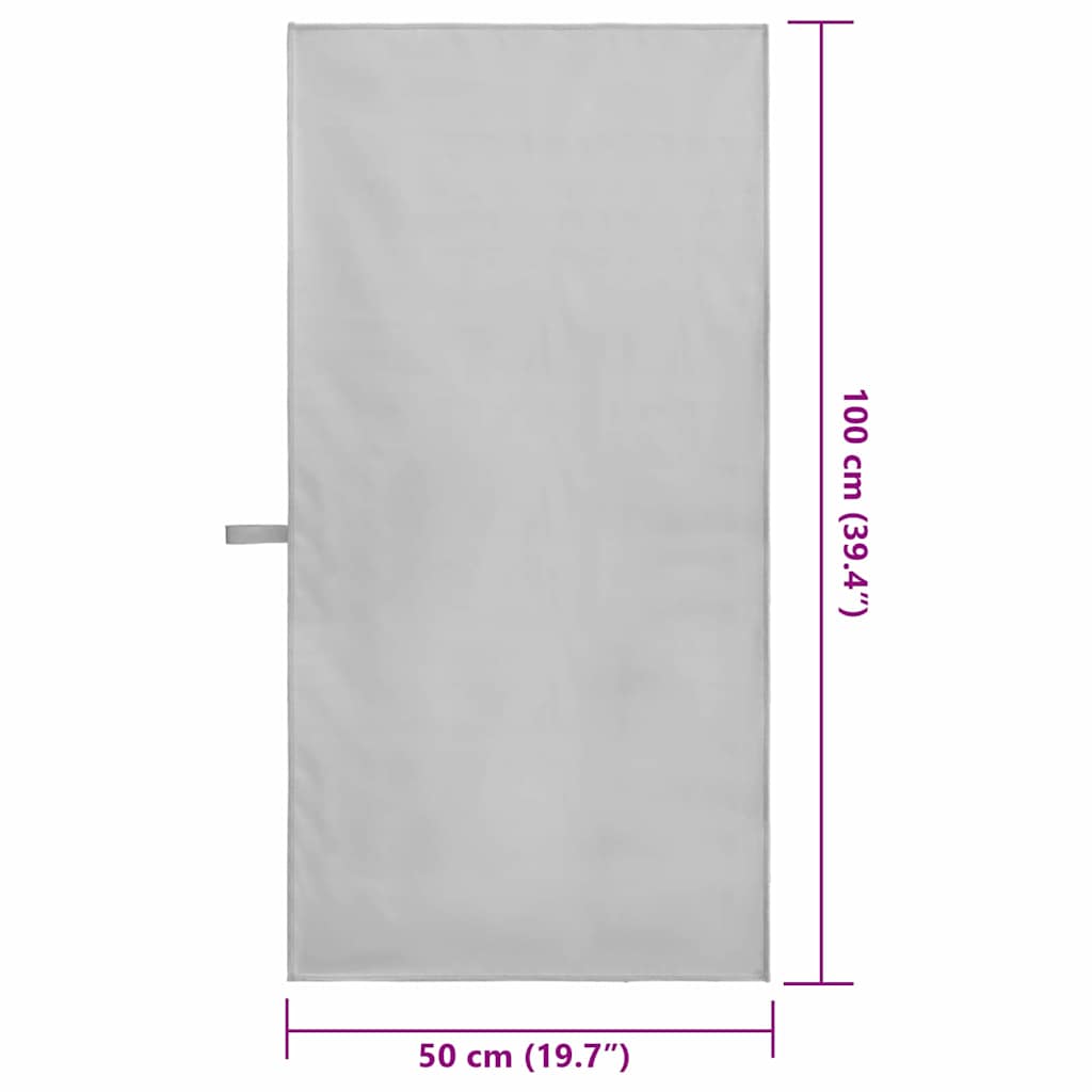 Sporthanddoeken 2 pcs Grijs 100 x 50 cm Polyester en polyamide is nu te koop bij PeponiXL, paradijselijk wonen!