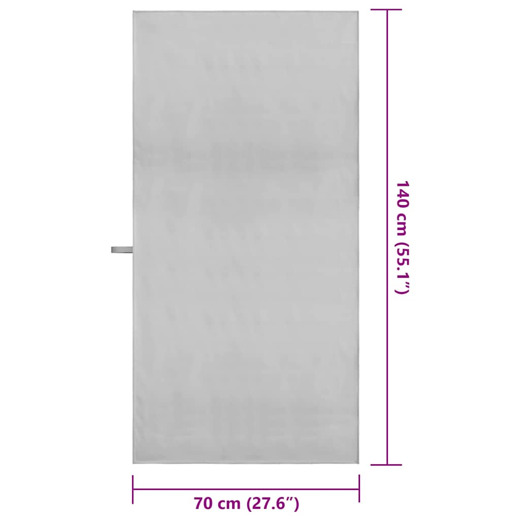 Sporthanddoeken 2 pcs Grijs 140 x 70 cm Polyester en polyamide is nu te koop bij PeponiXL, paradijselijk wonen!