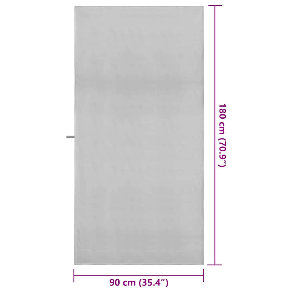 Sporthanddoeken 2 pcs Grijs 180 x 90 cm Polyester en polyamide is nu te koop bij PeponiXL, paradijselijk wonen!