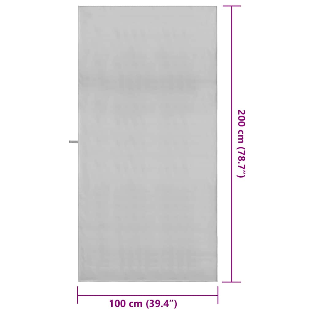 Sporthanddoeken 2 pcs Grijs 200 x 100 cm Polyester en polyamide is nu te koop bij PeponiXL, paradijselijk wonen!