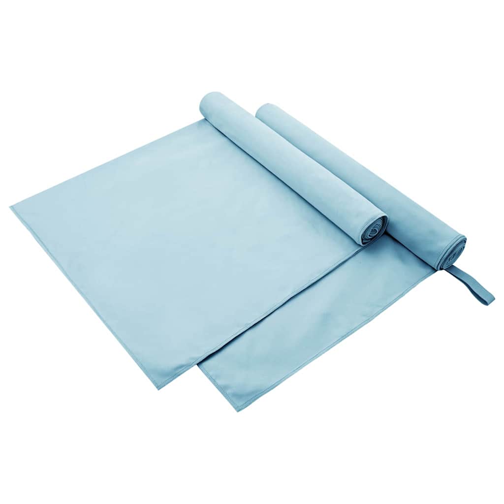 Sporthanddoeken 2 pcs Blauw 180 x 90 cm Polyester en polyamide is nu te koop bij PeponiXL, paradijselijk wonen!