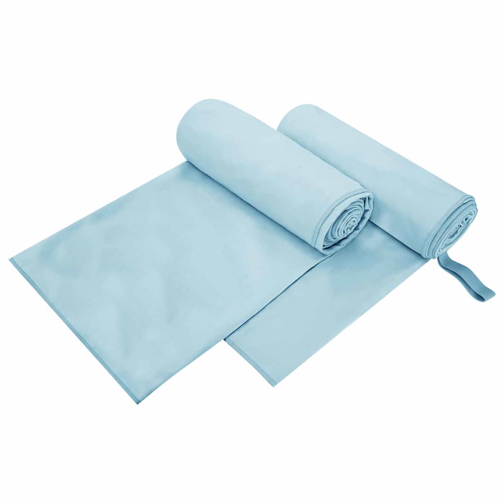 Sporthanddoeken 2 pcs Blauw 200 x 100 cm Polyester en polyamide is nu te koop bij PeponiXL, paradijselijk wonen!