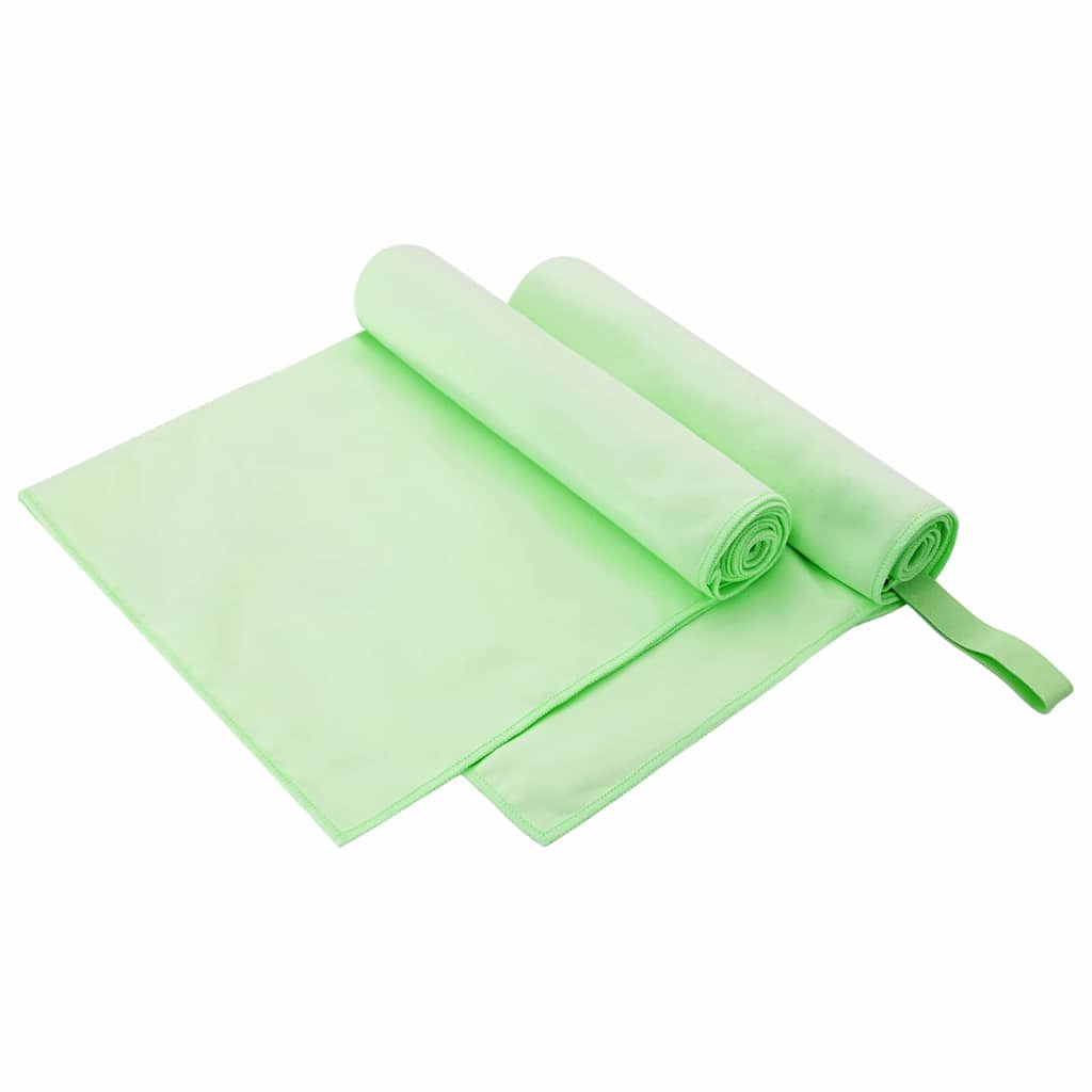 Sporthanddoeken 2 pcs Groen 100 x 50 cm Polyester en polyamide is nu te koop bij PeponiXL, paradijselijk wonen!