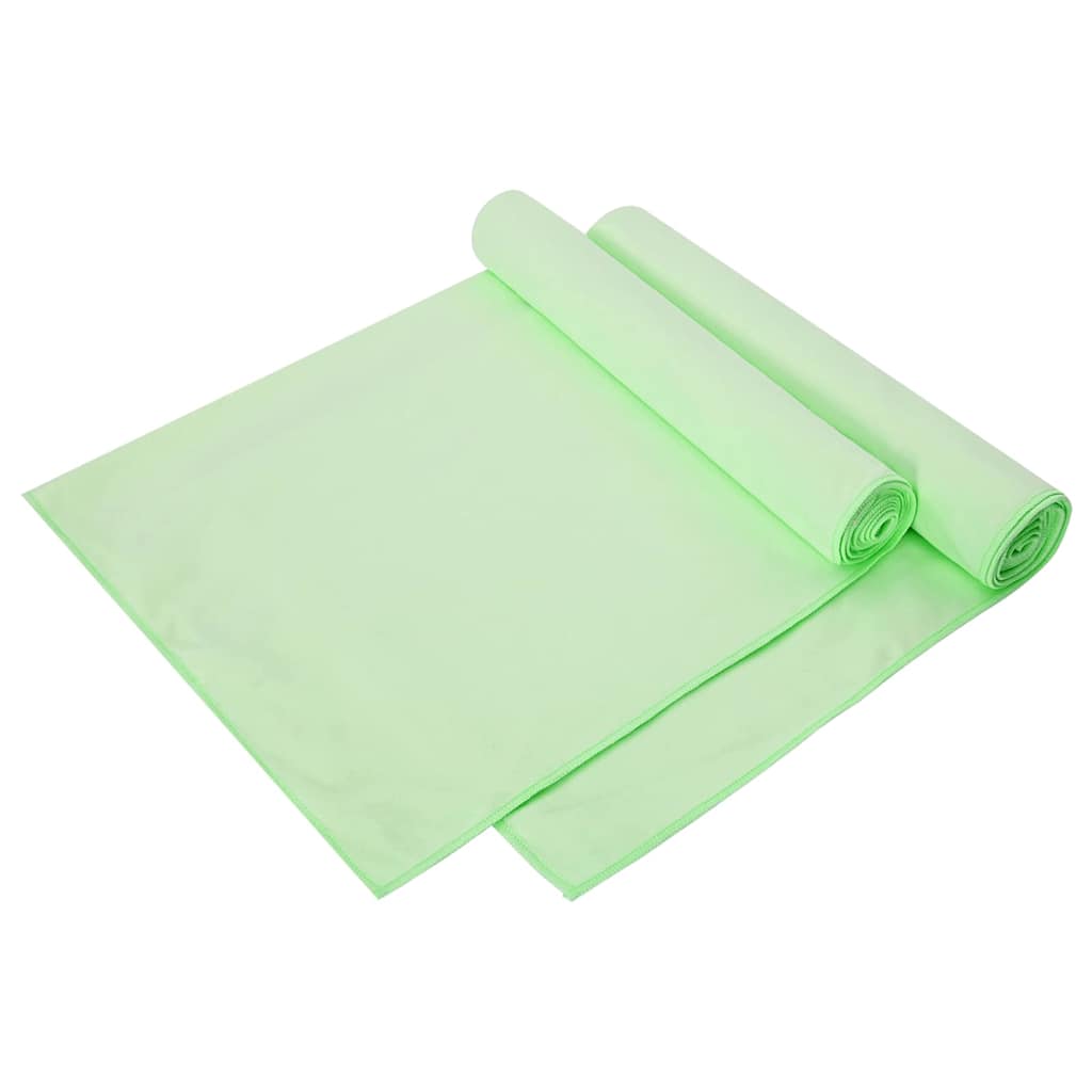 Sporthanddoeken 2 pcs Groen 140 x 70 cm Polyester en polyamide is nu te koop bij PeponiXL, paradijselijk wonen!
