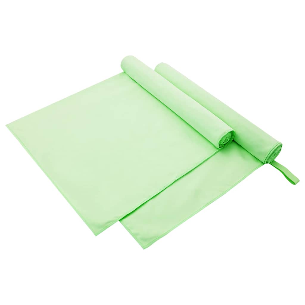 Sporthanddoeken 2 pcs Groen 180 x 90 cm Polyester en polyamide is nu te koop bij PeponiXL, paradijselijk wonen!