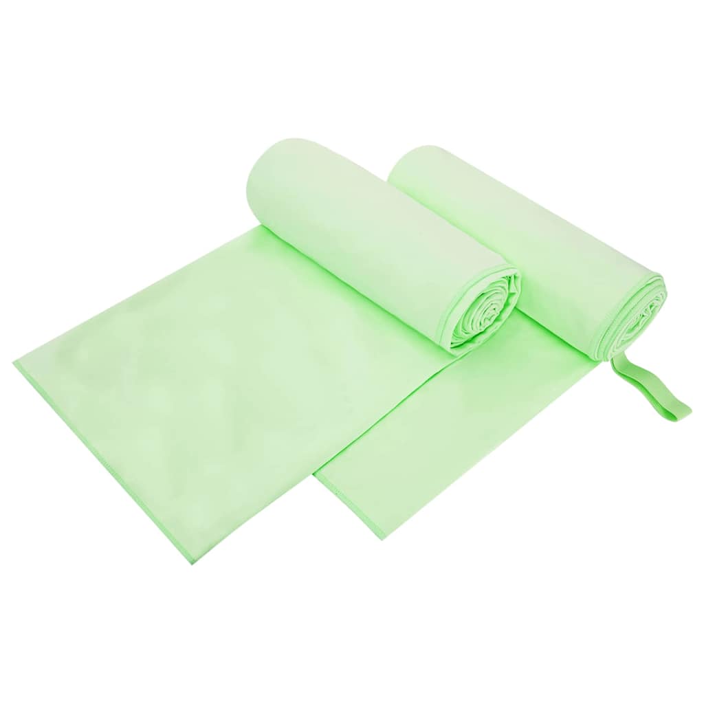 Sporthanddoeken 2 pcs Groen 200 x 100 cm Polyester en polyamide is nu te koop bij PeponiXL, paradijselijk wonen!