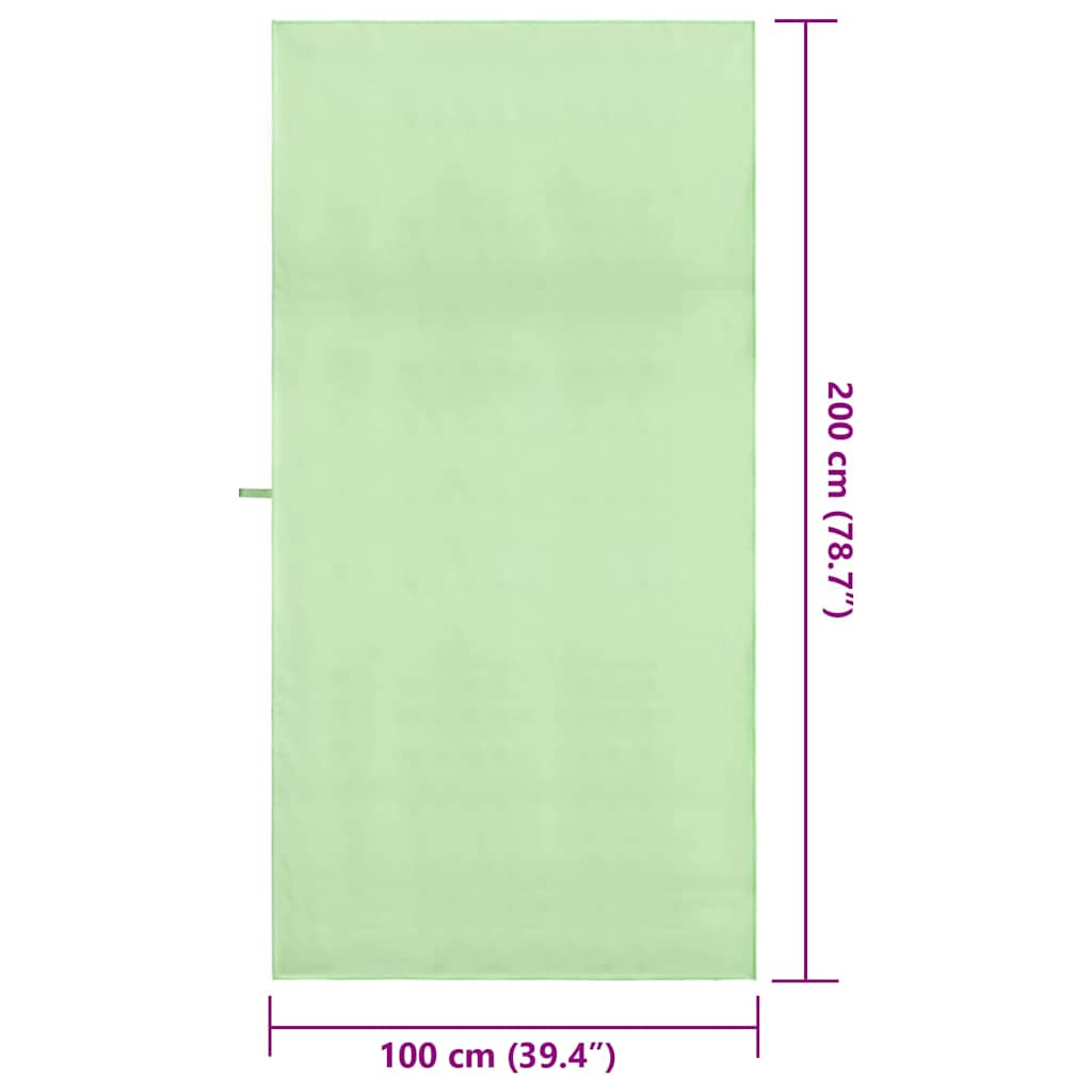 Sporthanddoeken 2 pcs Groen 200 x 100 cm Polyester en polyamide is nu te koop bij PeponiXL, paradijselijk wonen!
