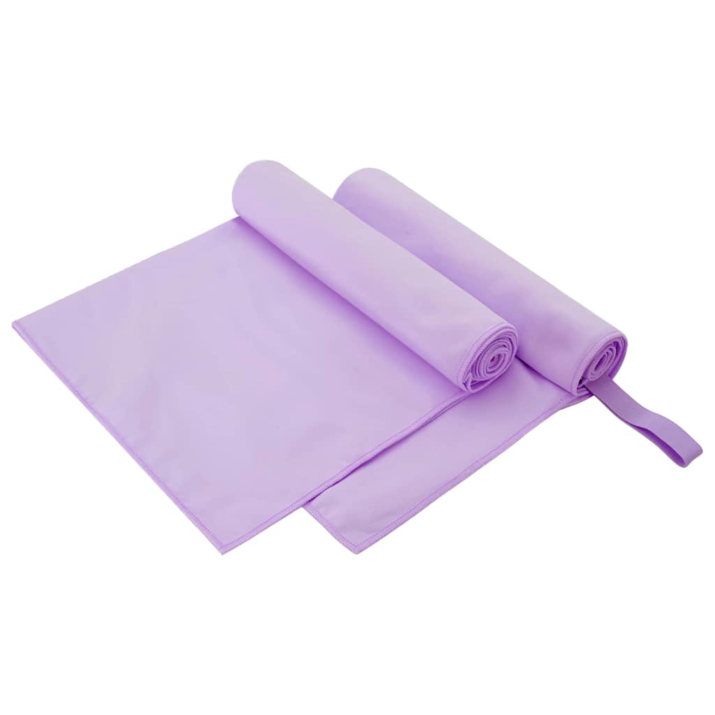 Sporthanddoeken 2 pcs Paars 100 x 50 cm Polyester en polyamide is nu te koop bij PeponiXL, paradijselijk wonen!