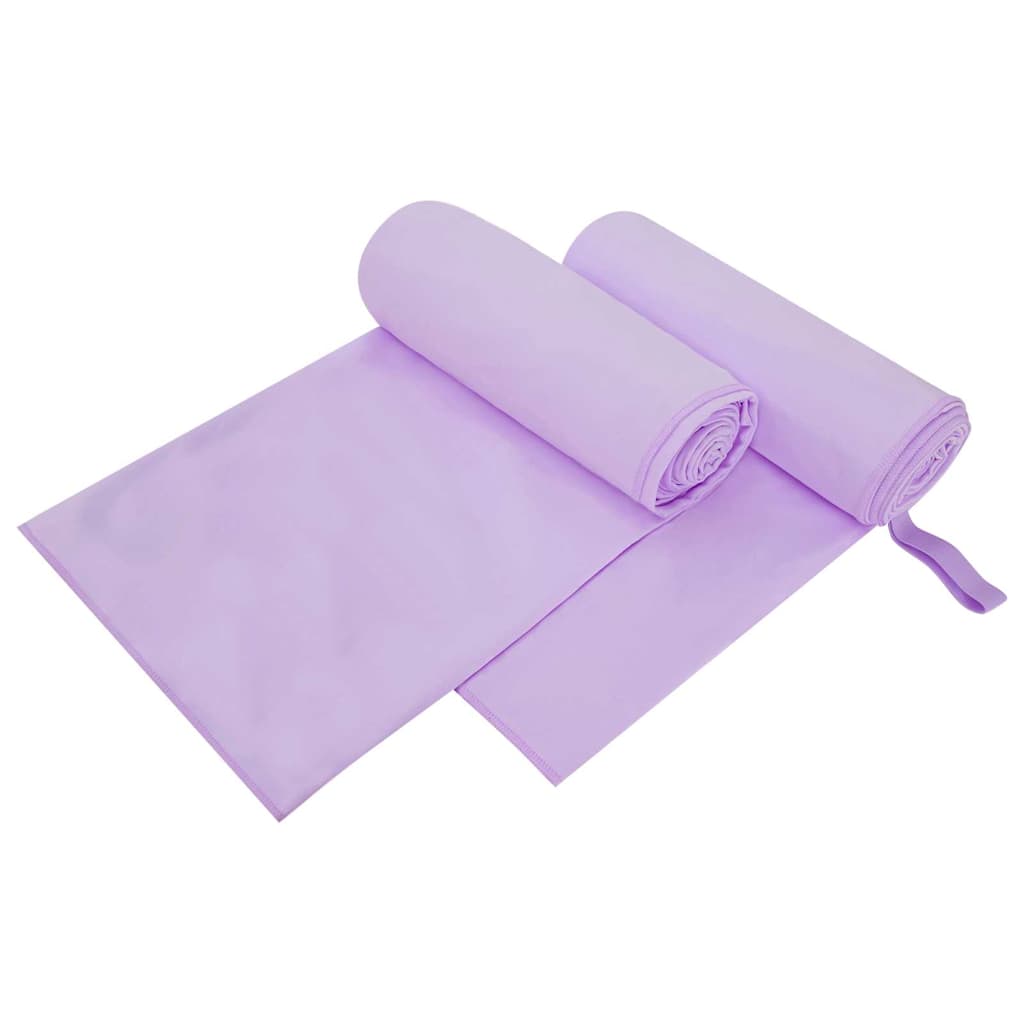 Sporthanddoeken 2 pcs Paars 200 x 100 cm Polyester en polyamide is nu te koop bij PeponiXL, paradijselijk wonen!