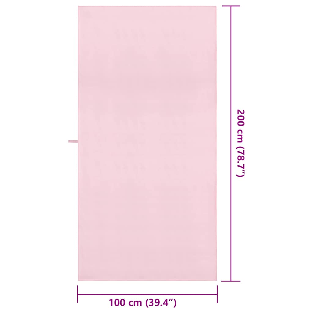 Sporthanddoeken 2 pcs Roze 200 x 100 cm Polyester en polyamide is nu te koop bij PeponiXL, paradijselijk wonen!