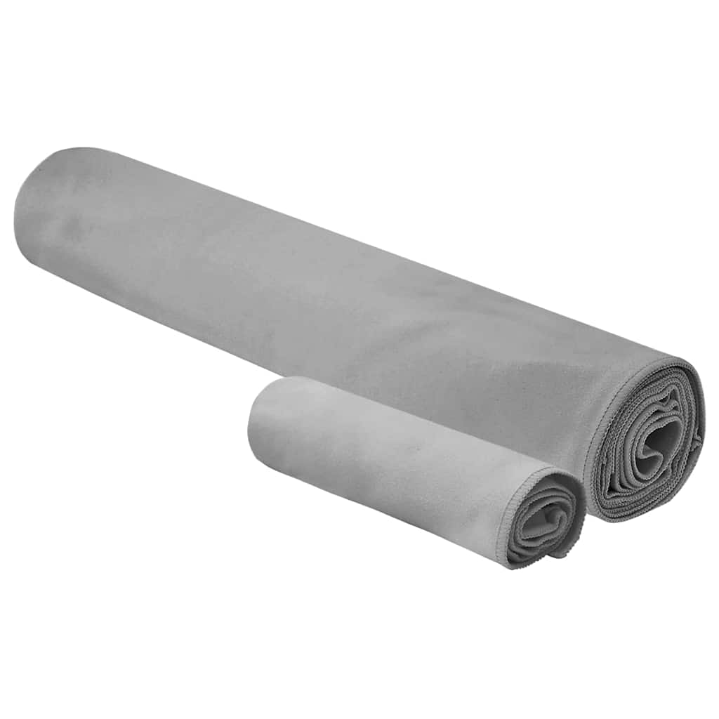 Set van Sporthanddoeken 2 pcs Donkergrijs Stof is nu te koop bij PeponiXL, paradijselijk wonen!