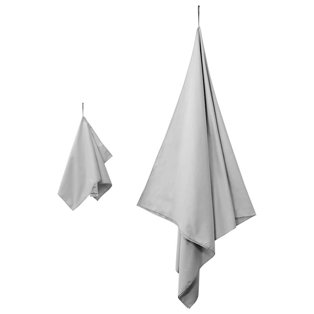 Set van Sporthanddoeken 2 pcs Grijs Stof is nu te koop bij PeponiXL, paradijselijk wonen!