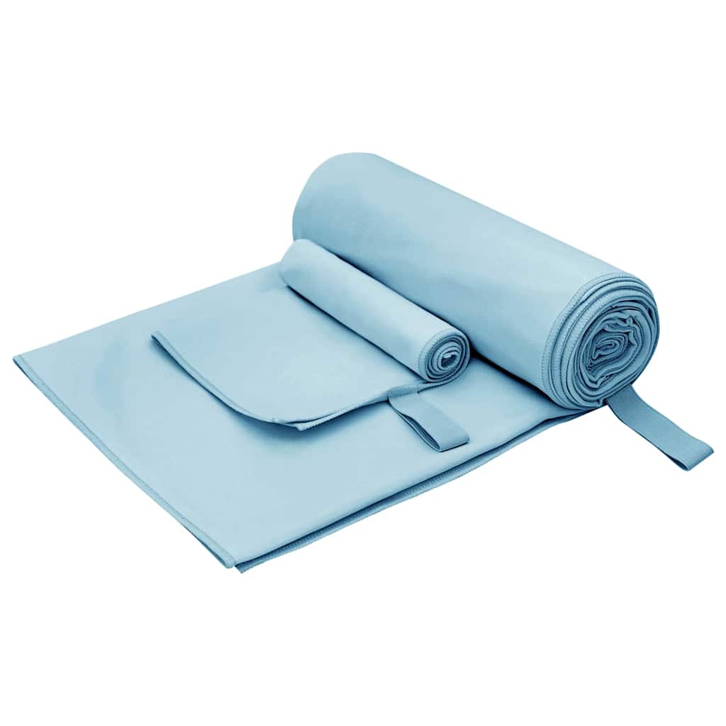 Set van Sporthanddoeken 2 pcs Blauw Stof is nu te koop bij PeponiXL, paradijselijk wonen!