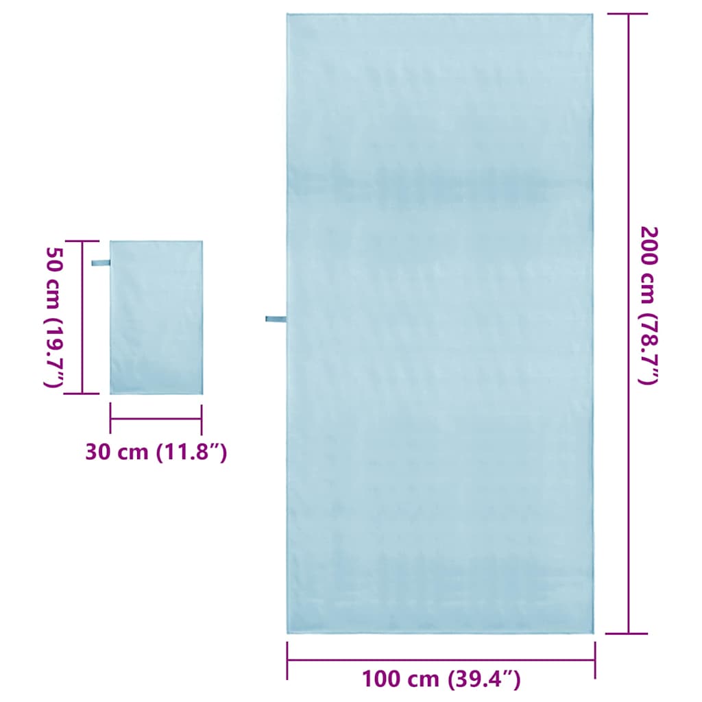 Set van Sporthanddoeken 2 pcs Blauw Stof is nu te koop bij PeponiXL, paradijselijk wonen!