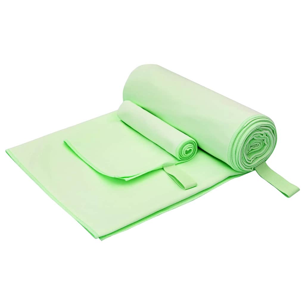 Set van Sporthanddoeken 2 pcs Groen Stof is nu te koop bij PeponiXL, paradijselijk wonen!