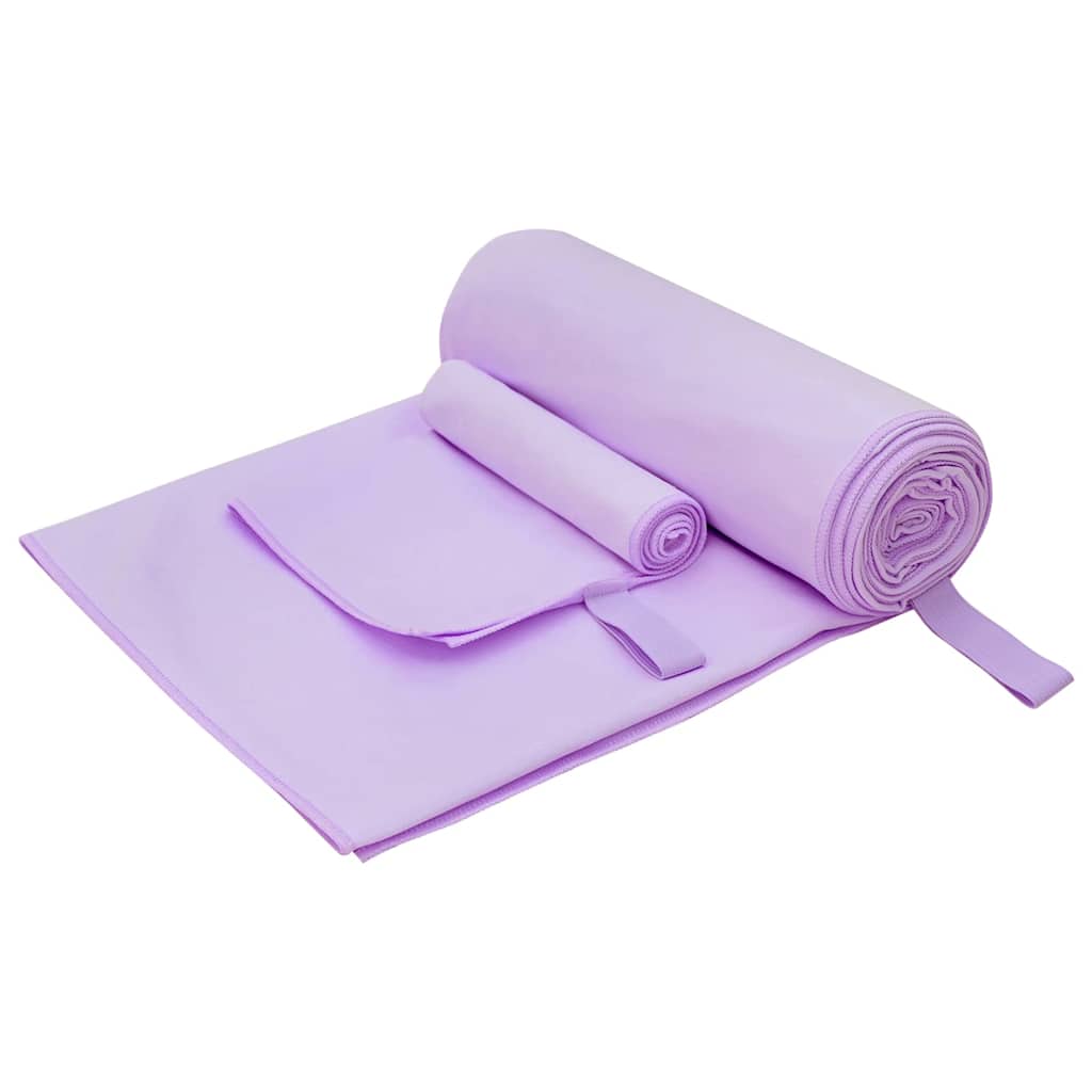 Set van Sporthanddoeken 2 pcs Paars Stof is nu te koop bij PeponiXL, paradijselijk wonen!