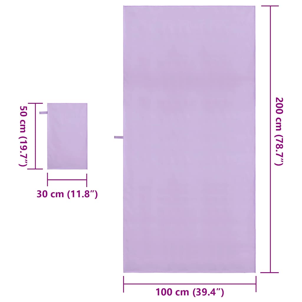 Set van Sporthanddoeken 2 pcs Paars Stof is nu te koop bij PeponiXL, paradijselijk wonen!