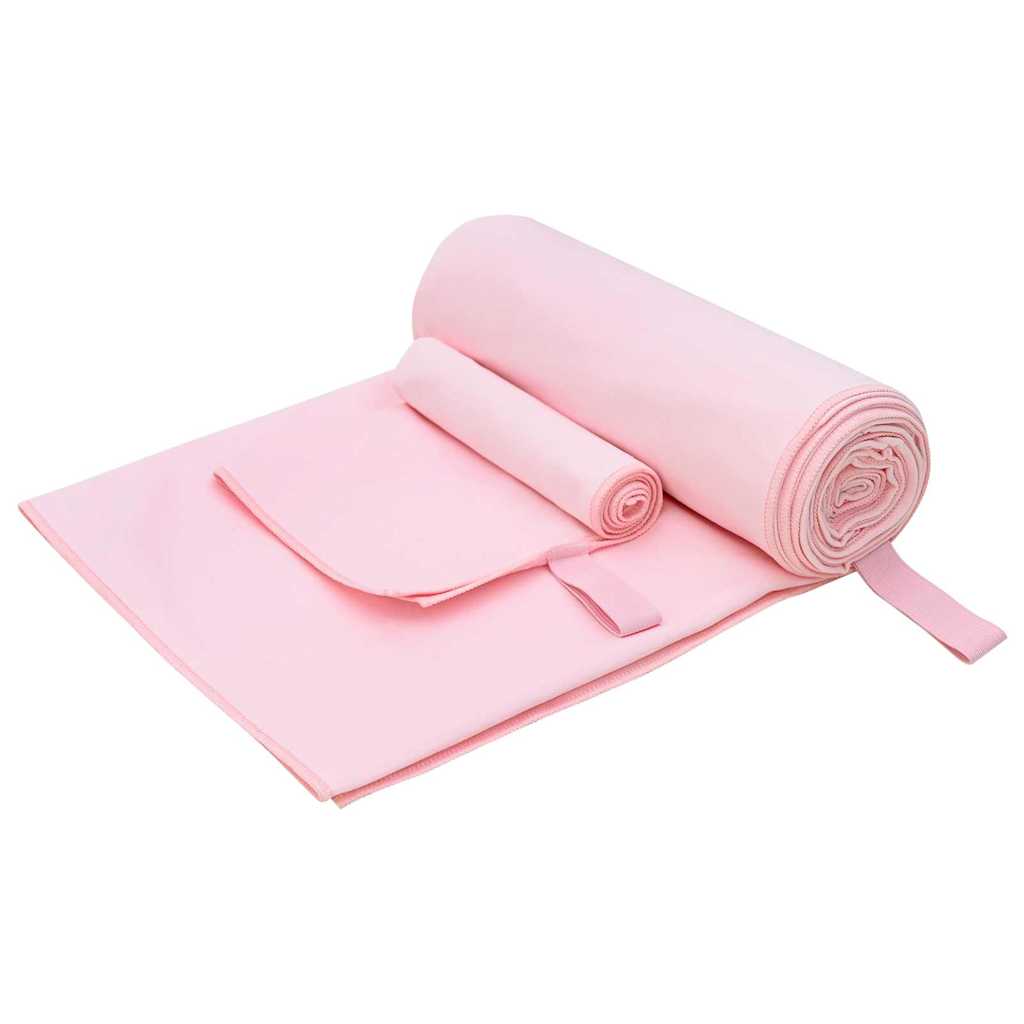 Set van Sporthanddoeken 2 pcs Roze Stof is nu te koop bij PeponiXL, paradijselijk wonen!