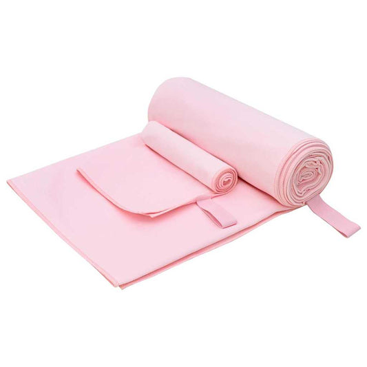 Set van Sporthanddoeken 2 pcs Roze Stof is nu te koop bij PeponiXL, paradijselijk wonen!