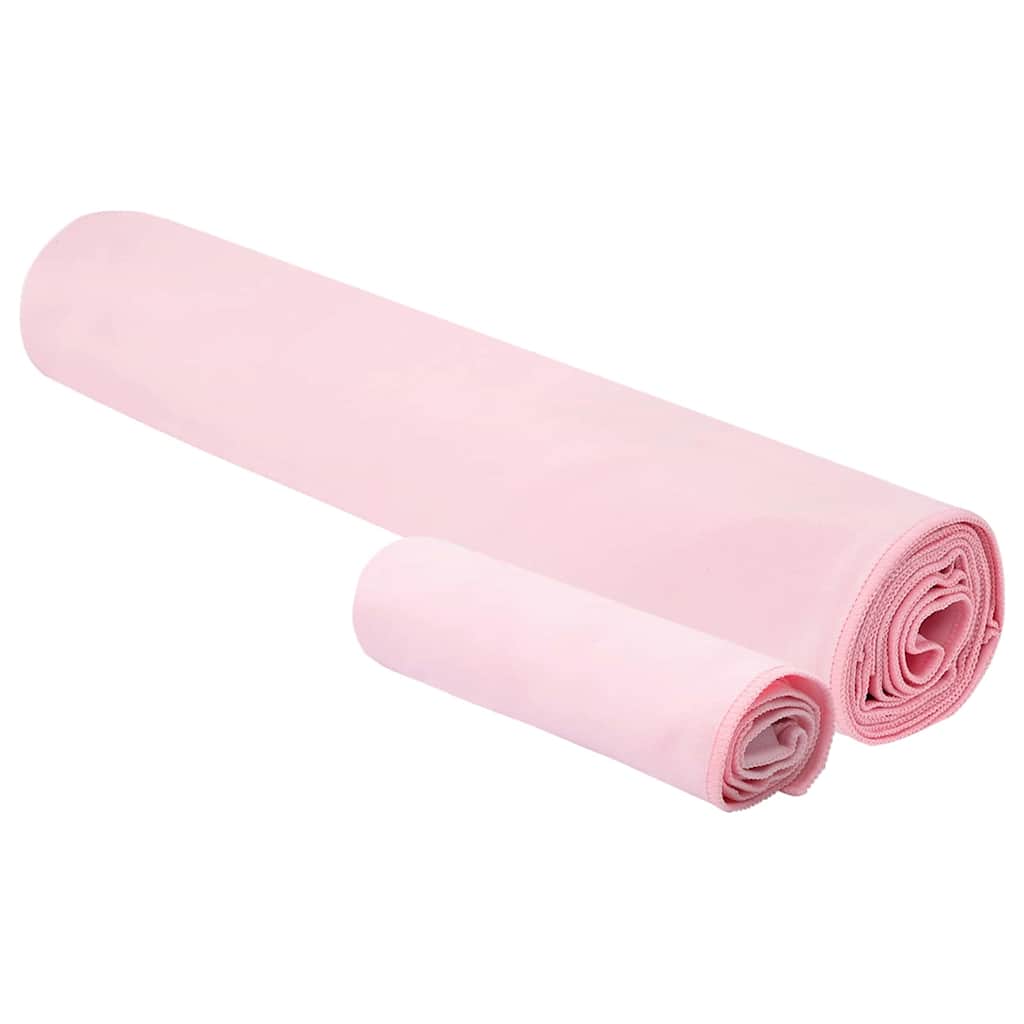 Set van Sporthanddoeken 2 pcs Roze Stof is nu te koop bij PeponiXL, paradijselijk wonen!