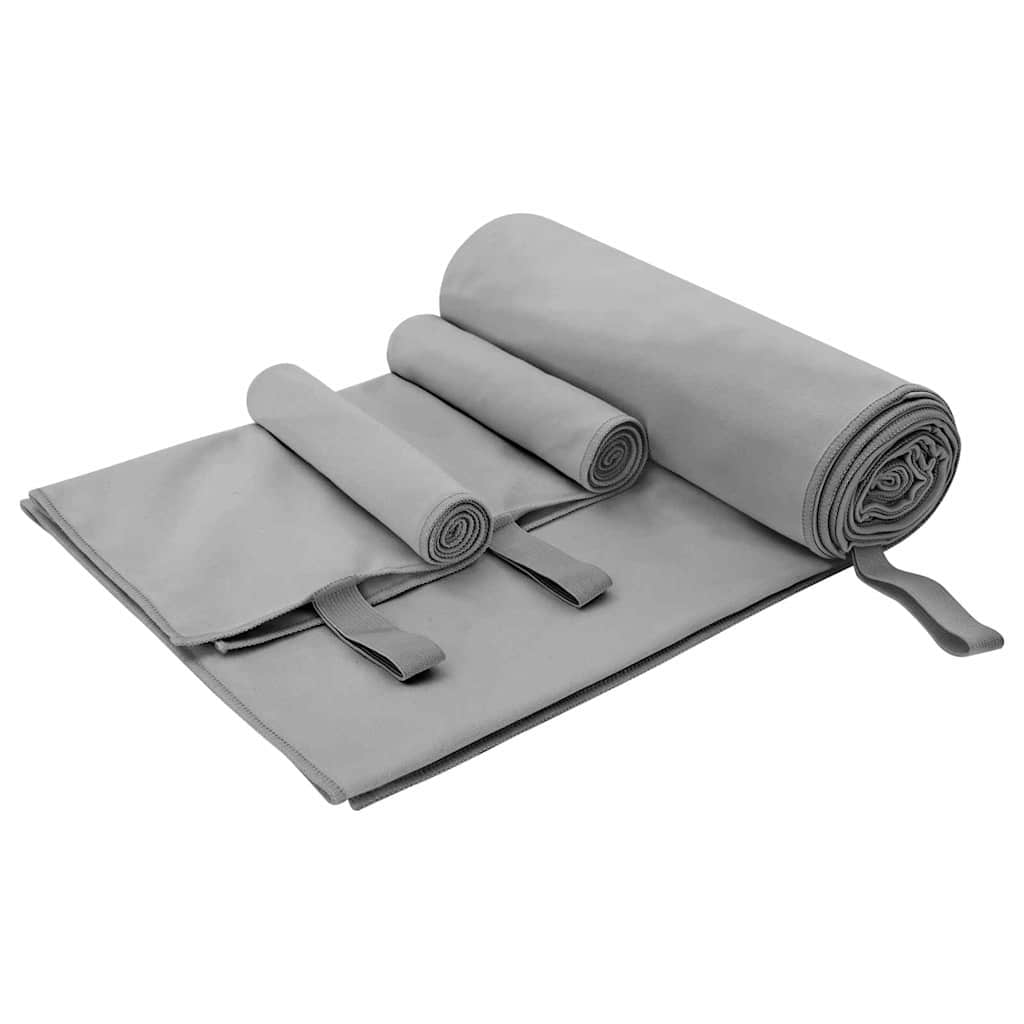 Set van Sporthanddoeken 3 pcs Donkergrijs is nu te koop bij PeponiXL, paradijselijk wonen!
