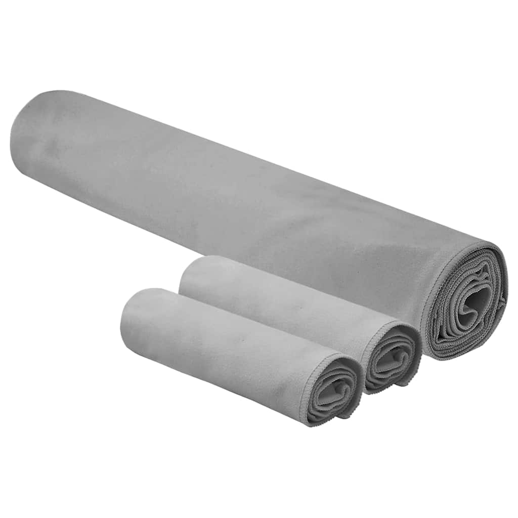 Set van Sporthanddoeken 3 pcs Donkergrijs is nu te koop bij PeponiXL, paradijselijk wonen!
