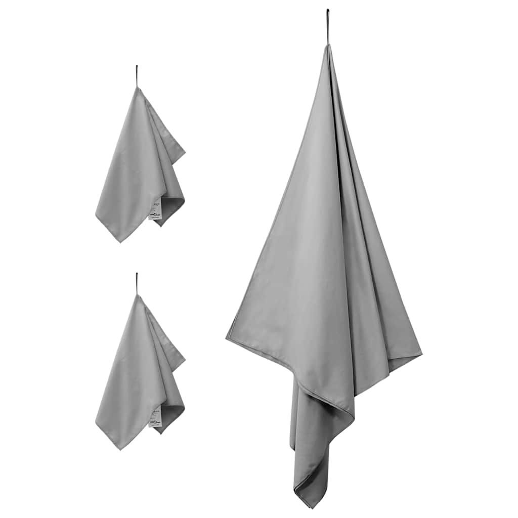 Set van Sporthanddoeken 3 pcs Donkergrijs is nu te koop bij PeponiXL, paradijselijk wonen!
