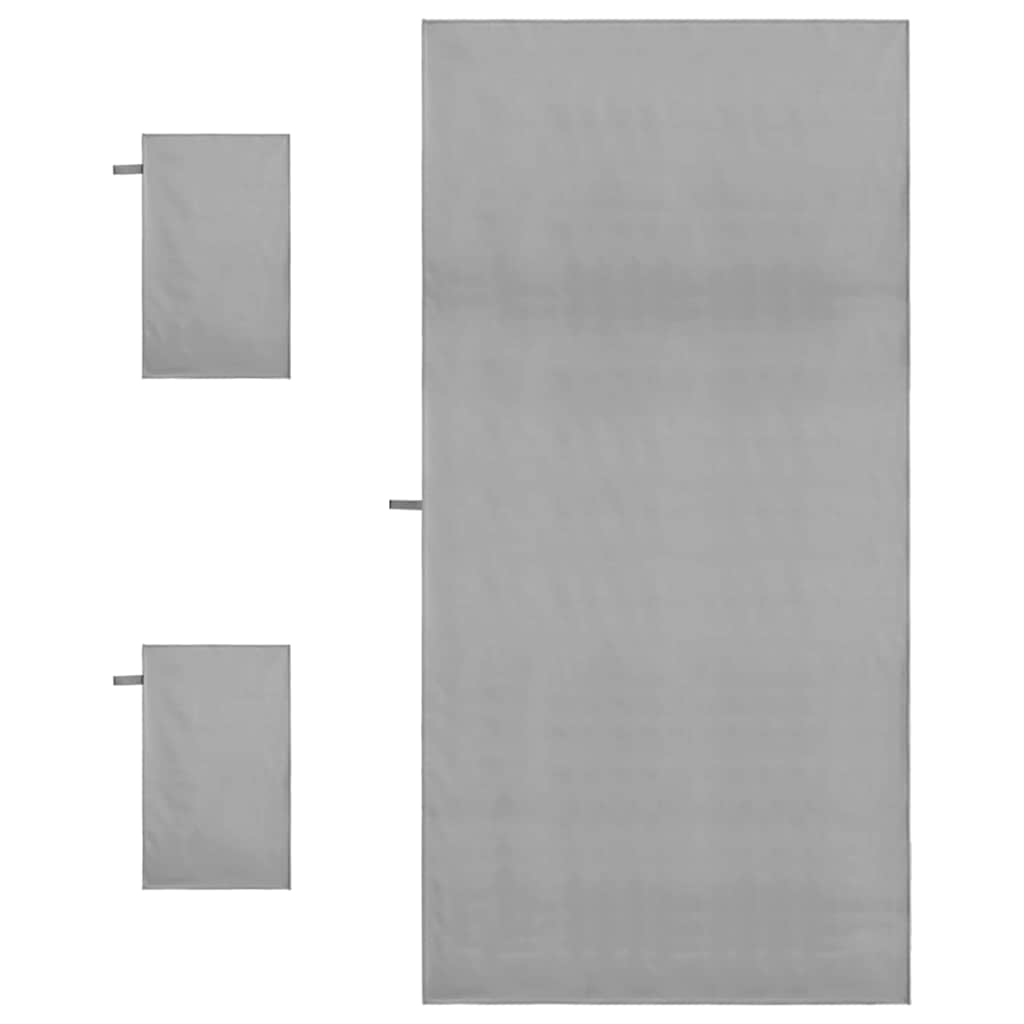 Set van Sporthanddoeken 3 pcs Donkergrijs is nu te koop bij PeponiXL, paradijselijk wonen!