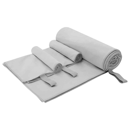 Set van Sporthanddoeken 3 pcs Grijs Polyester en Polyamide is nu te koop bij PeponiXL, paradijselijk wonen!