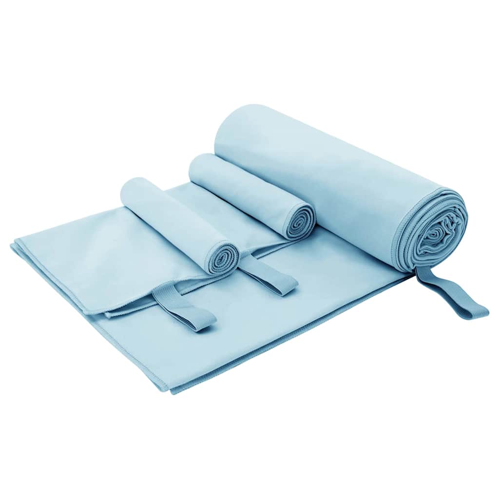 Set van Sporthanddoeken 3 pcs Blauw Polyester en Polyamide is nu te koop bij PeponiXL, paradijselijk wonen!