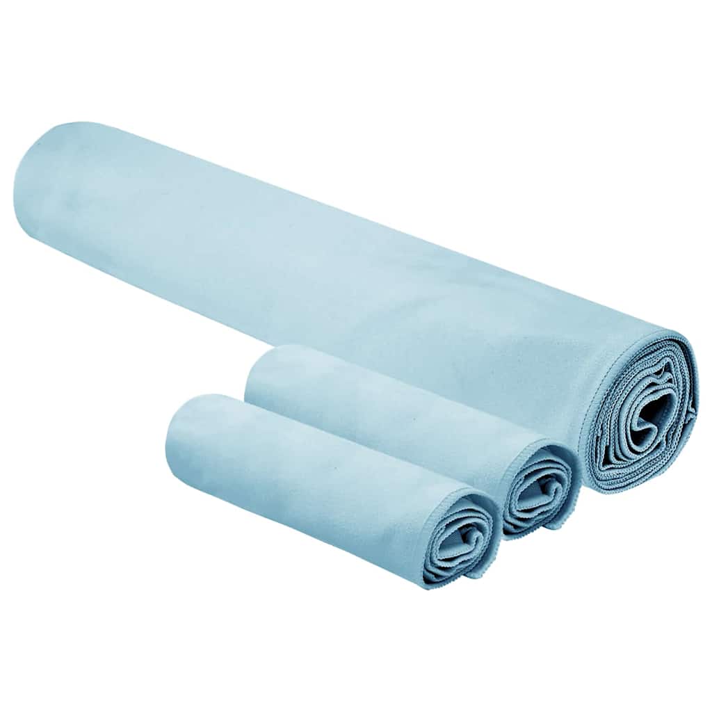 Set van Sporthanddoeken 3 pcs Blauw Polyester en Polyamide is nu te koop bij PeponiXL, paradijselijk wonen!