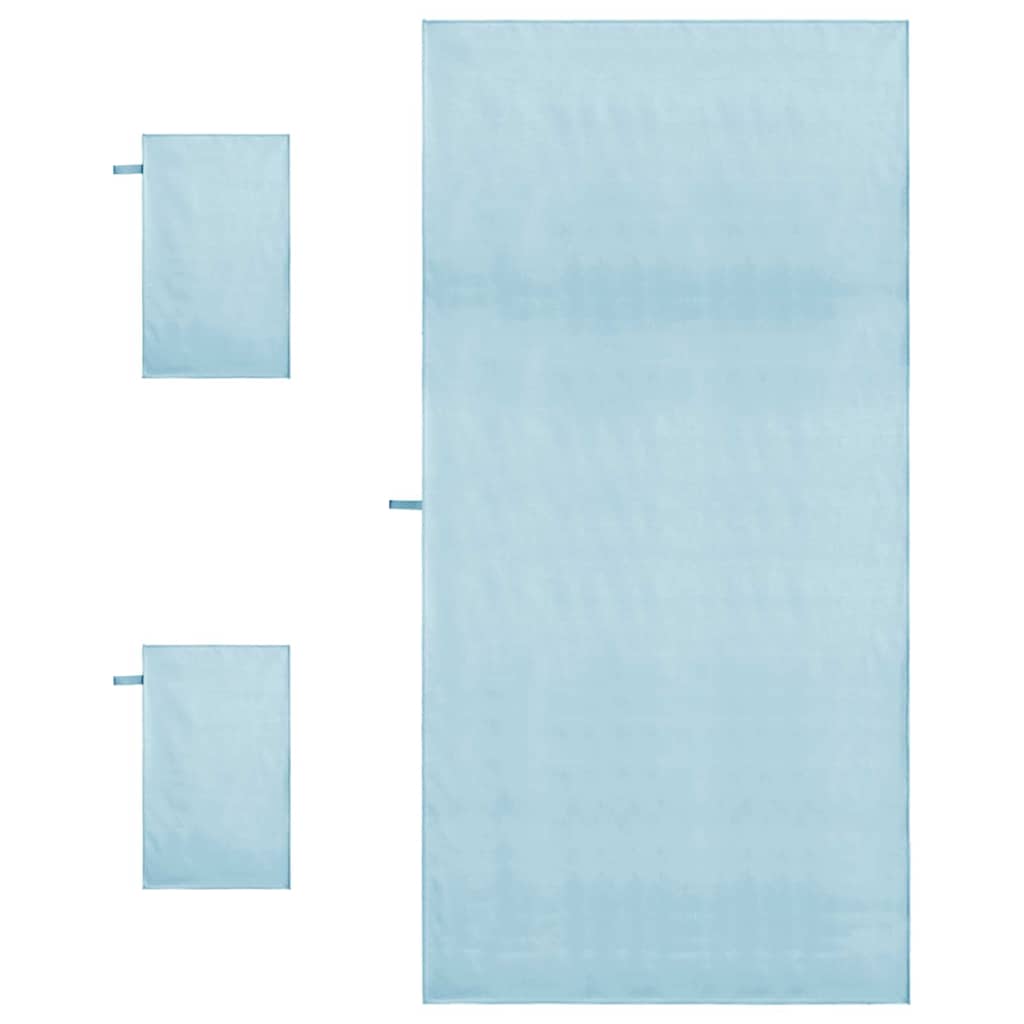 Set van Sporthanddoeken 3 pcs Blauw Polyester en Polyamide is nu te koop bij PeponiXL, paradijselijk wonen!