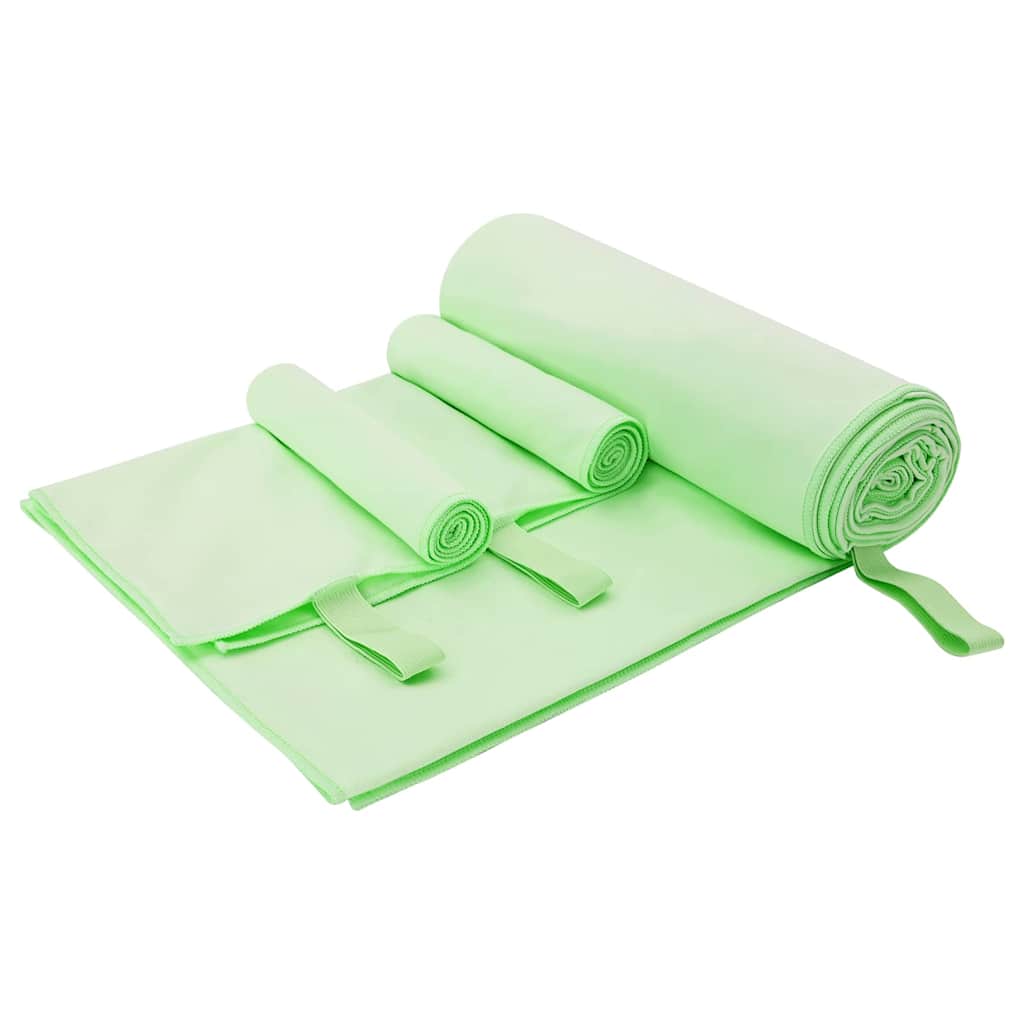 Set van Sporthanddoeken 3 pcs Groen Polyester en Polyamide is nu te koop bij PeponiXL, paradijselijk wonen!