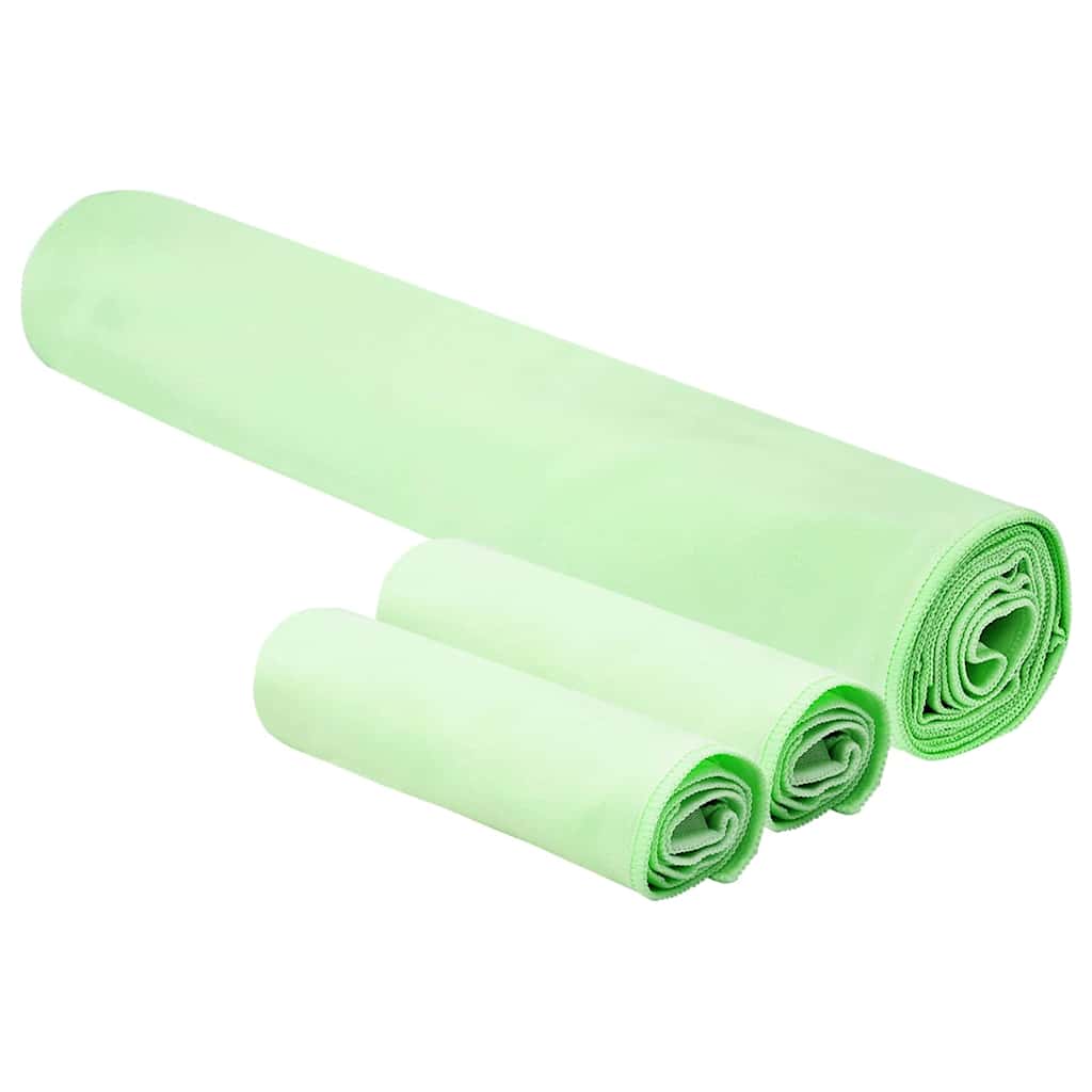 Set van Sporthanddoeken 3 pcs Groen Polyester en Polyamide is nu te koop bij PeponiXL, paradijselijk wonen!