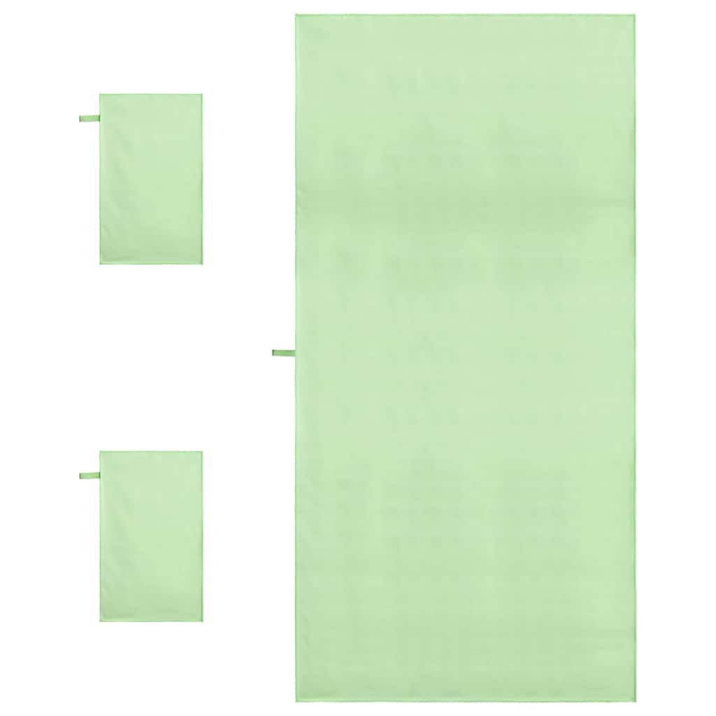 Set van Sporthanddoeken 3 pcs Groen Polyester en Polyamide is nu te koop bij PeponiXL, paradijselijk wonen!