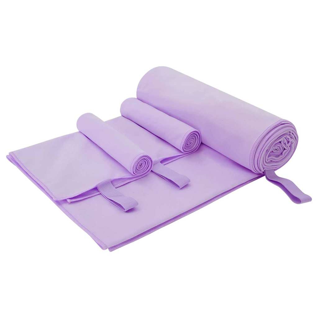 Set van Sporthanddoeken 3 pcs Paars Polyester en Polyamide is nu te koop bij PeponiXL, paradijselijk wonen!