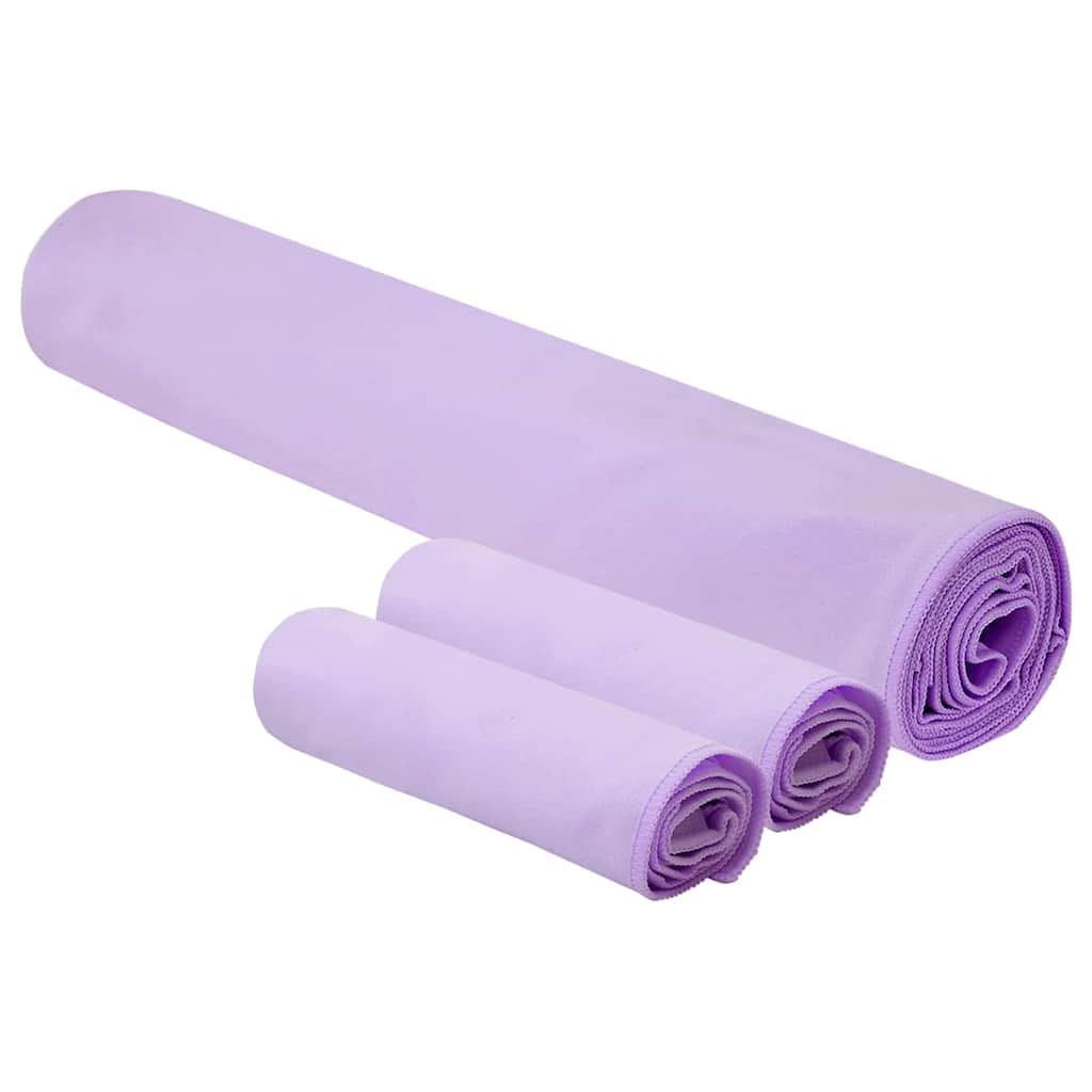 Set van Sporthanddoeken 3 pcs Paars Polyester en Polyamide is nu te koop bij PeponiXL, paradijselijk wonen!