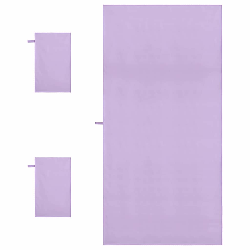 Set van Sporthanddoeken 3 pcs Paars Polyester en Polyamide is nu te koop bij PeponiXL, paradijselijk wonen!