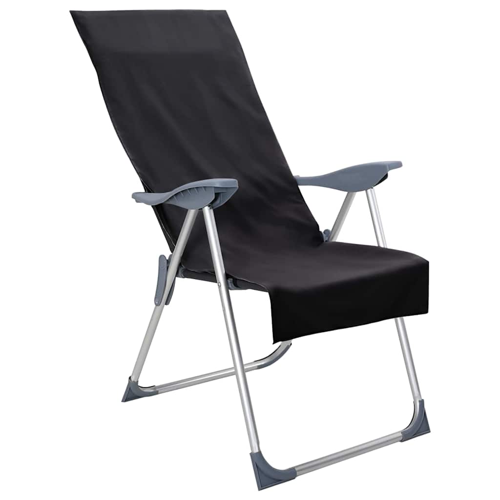 Buiten Stoel Handdoeken 2 pcs Zwart 130 x 60 cm is nu te koop bij PeponiXL, paradijselijk wonen!