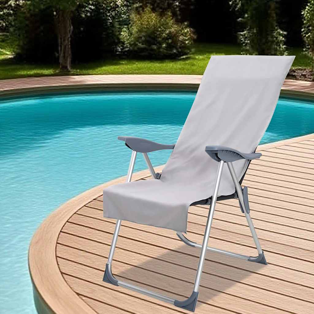 Buiten Stoel Handdoeken 2 pcs Grijs 130 x 60 cm is nu te koop bij PeponiXL, paradijselijk wonen!