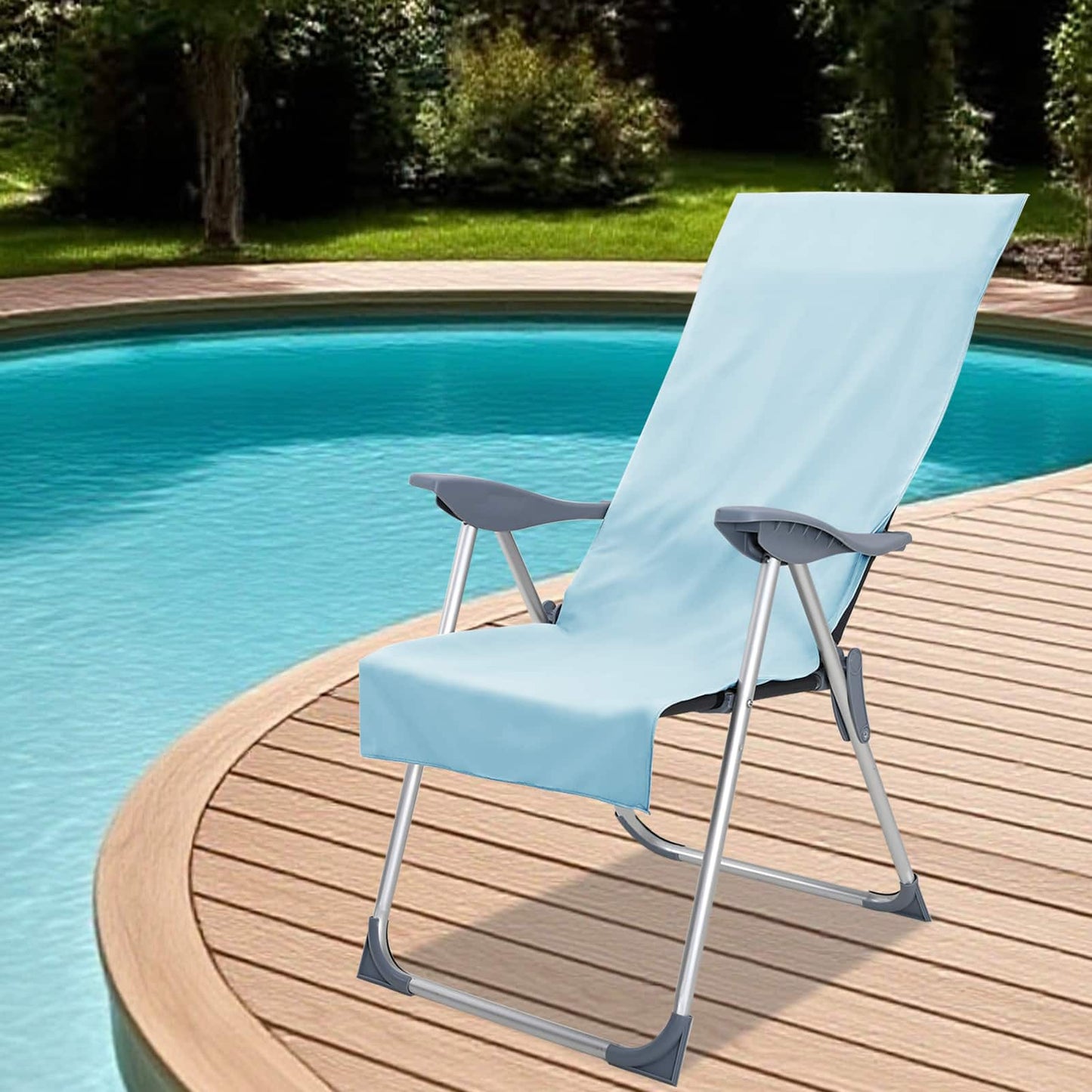 Buiten Stoel Handdoeken 2 pcs Blauw 130 x 60 cm is nu te koop bij PeponiXL, paradijselijk wonen!