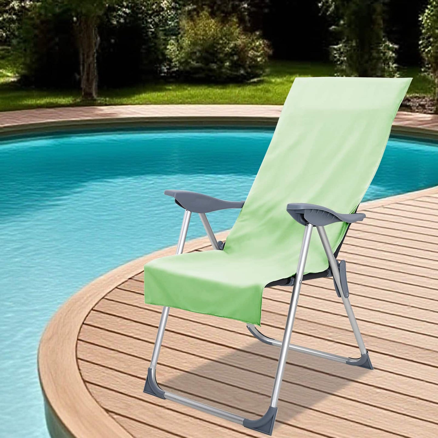 Buiten Stoel Handdoeken 2 pcs Groen 130 x 60 cm is nu te koop bij PeponiXL, paradijselijk wonen!