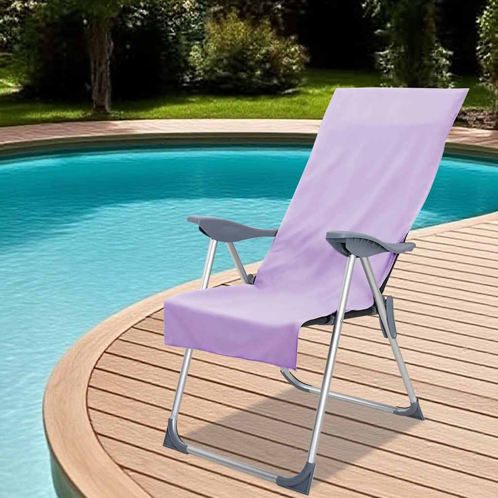 Buiten Stoel Handdoeken 2 pcs Paars 130 x 60 cm is nu te koop bij PeponiXL, paradijselijk wonen!