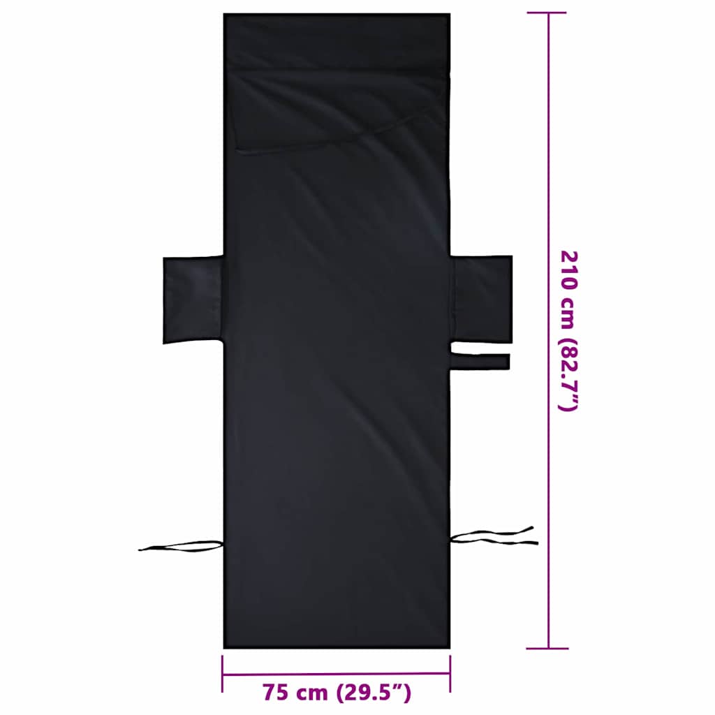 Ligbedhanddoeken 2 st Zwart 210 x 75 cm is nu te koop bij PeponiXL, paradijselijk wonen!