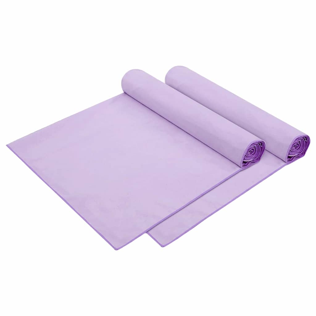 Ligbedhanddoeken 2 pcs Paars 210 x 75 cm Polyester en Polyamide is nu te koop bij PeponiXL, paradijselijk wonen!